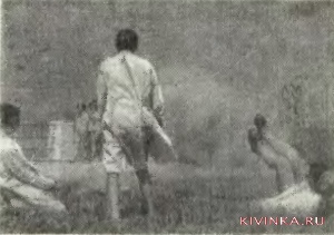 отряд «Пиротехник» демонстрирует свое искусство...